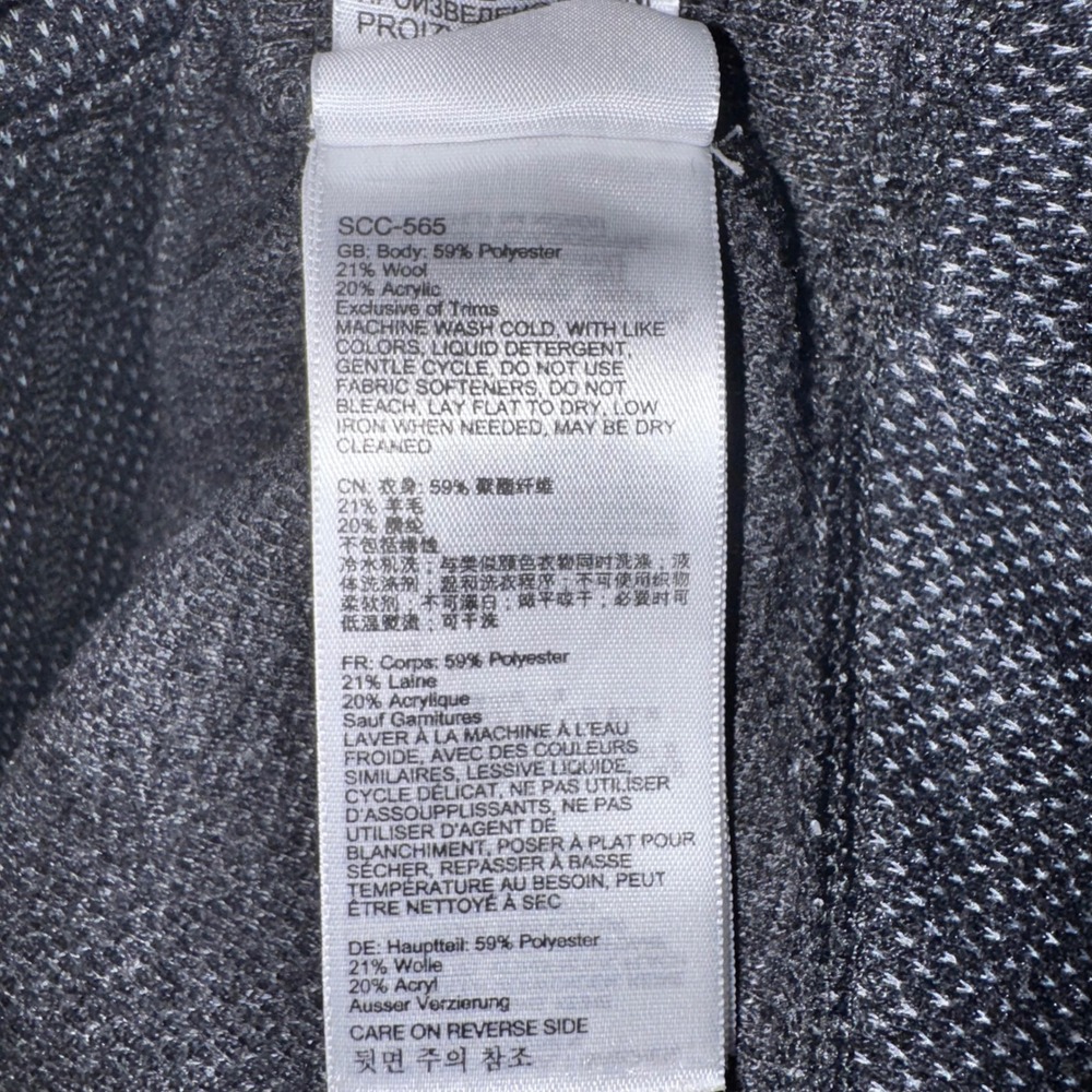 Marmot‎ Addy Pullover Women Lg Charcoal Gray EUC Wool Blend Button Neck Gorpcore - Picture 9 of 12